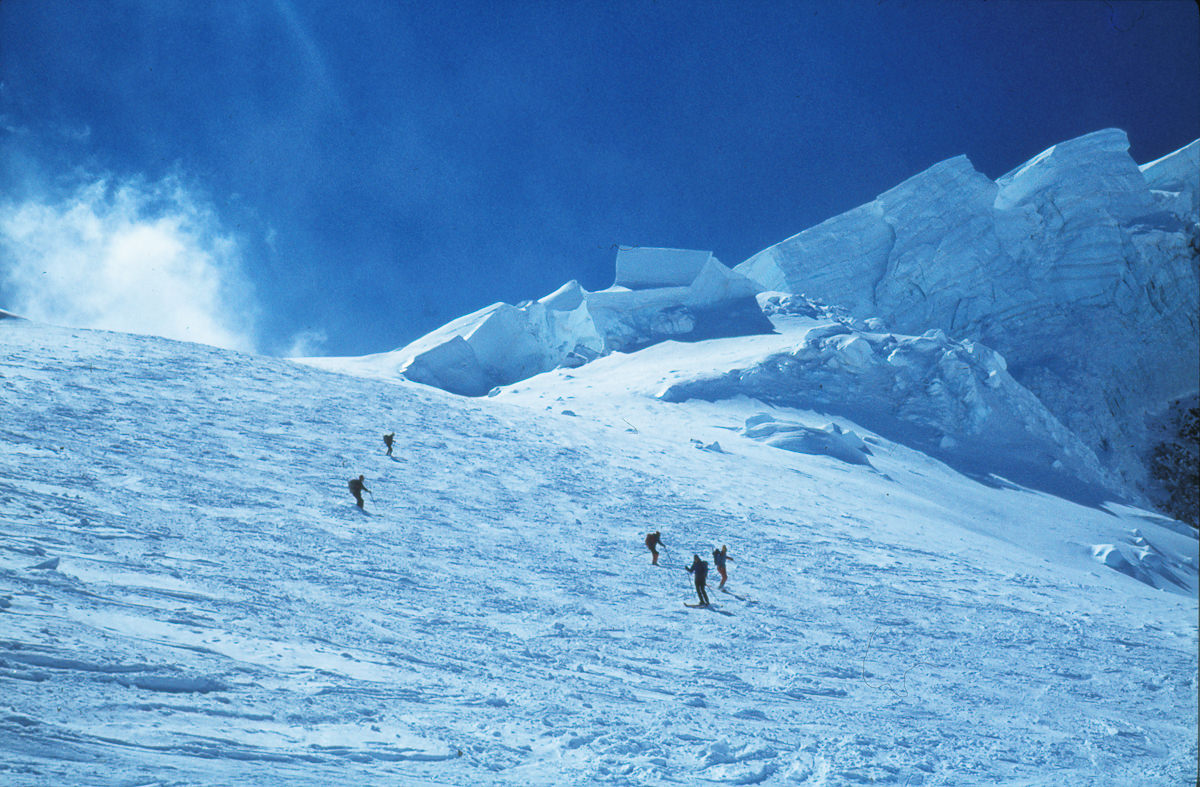 Skiabfahrt vom Mont Blanc zur Grand Mulets Hütte